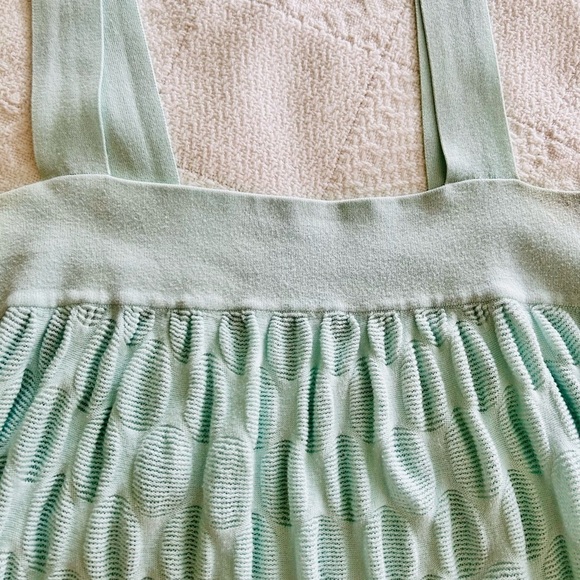 Anthropologie Moth Camisole Pattern Knit Light Blue Banded Edge size Small - Picture 12 of 16